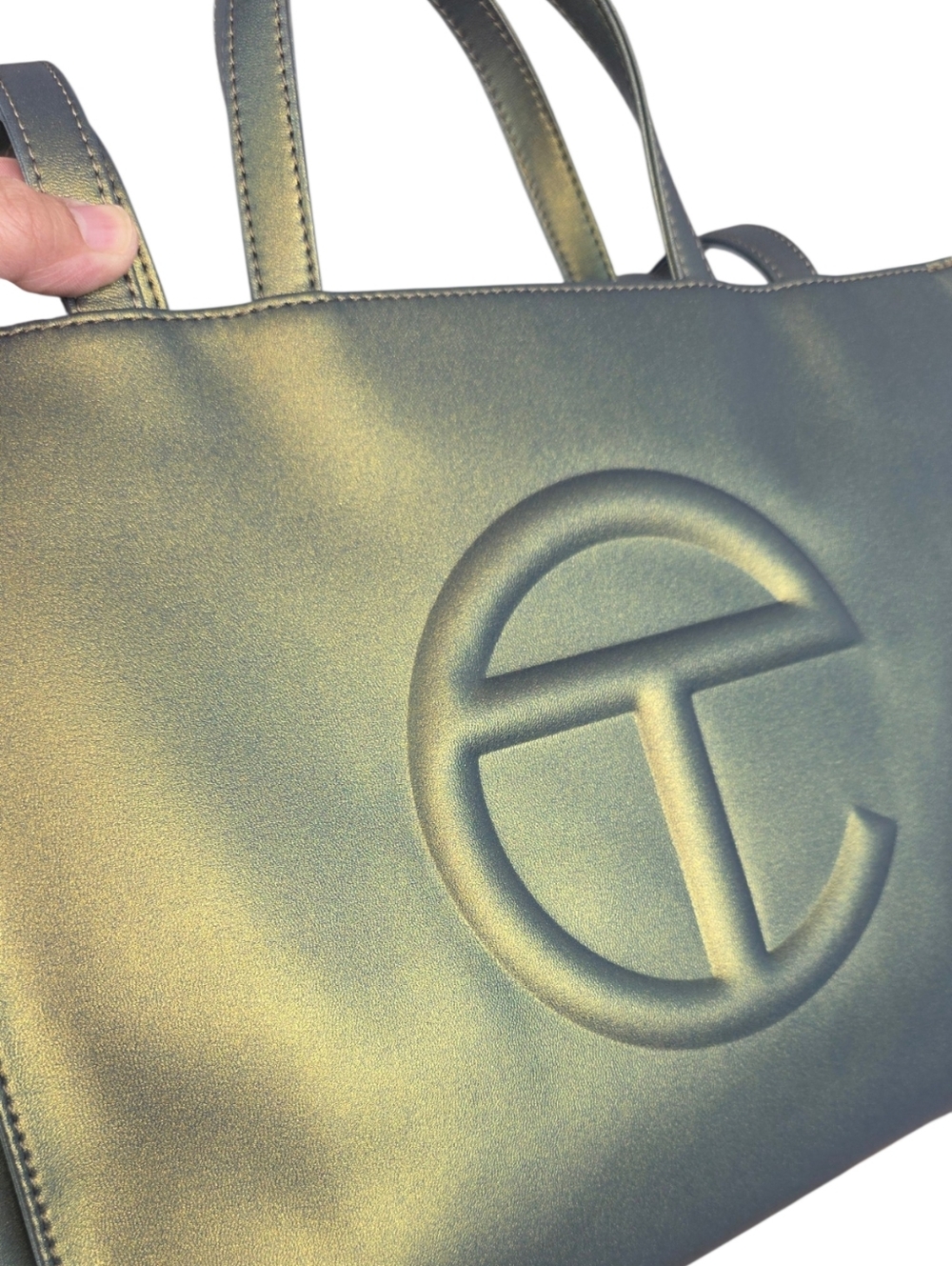Telfar Medium Shopping Bag in Acid - Excellent Used Condition